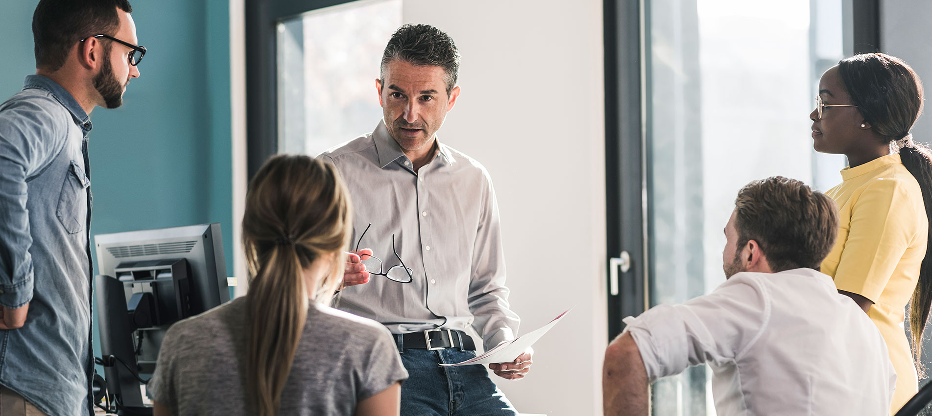 Business People Having A Meeting In Office