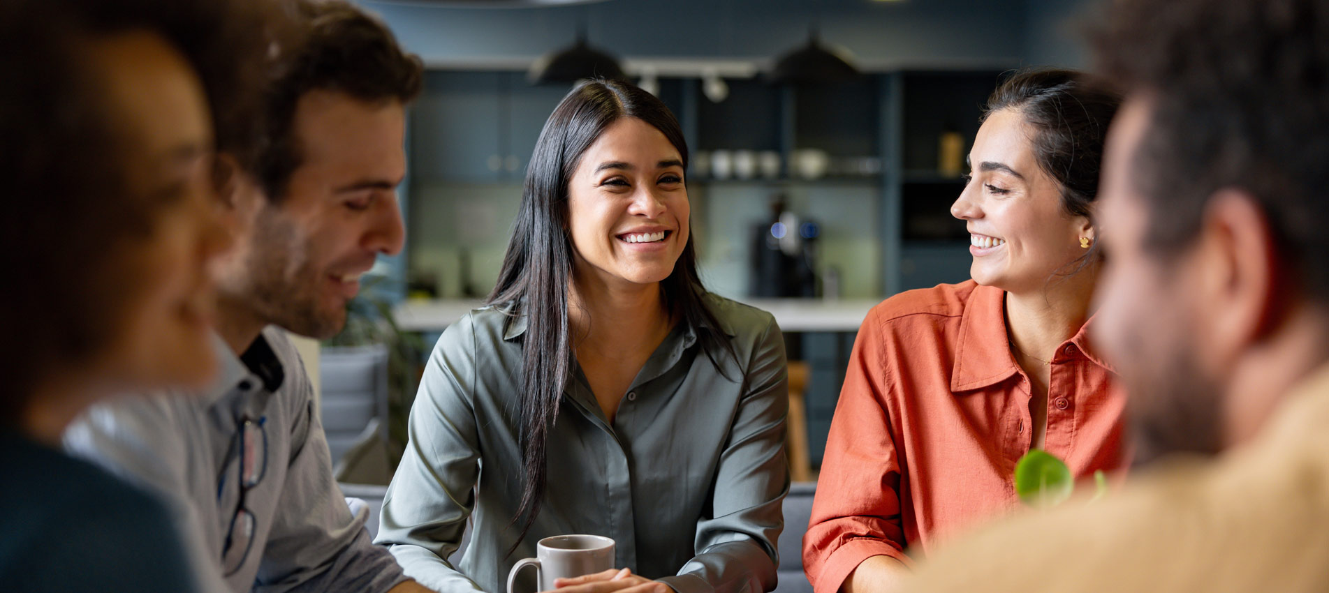 Happy Businesswoman Smiling In A Meeting At The Office